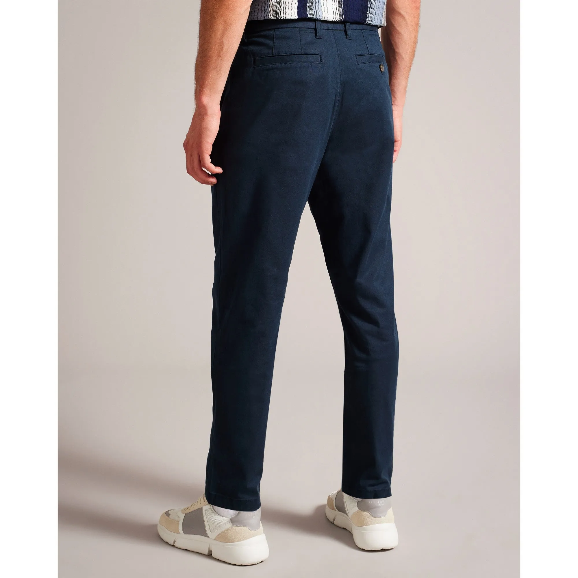 Men Mmt-Haybrn-Regular Fit Textured Chino Trouser - Navy