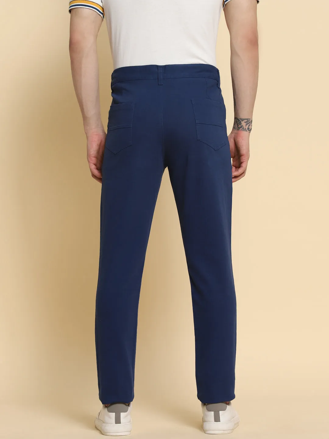 Men's Denim Blue Chino Smart Casual Look For Season Essential