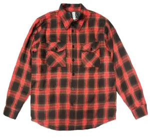 Mens Red Quilted Flannel Shirt