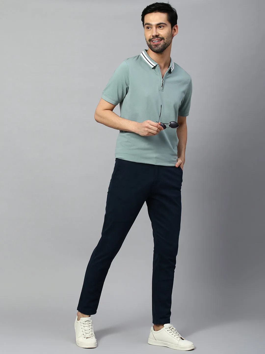 Men's Tapered Fit Cotton Chinos (Royal Blue)