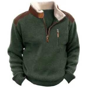 Men's Vintage Spring Zip Sweater