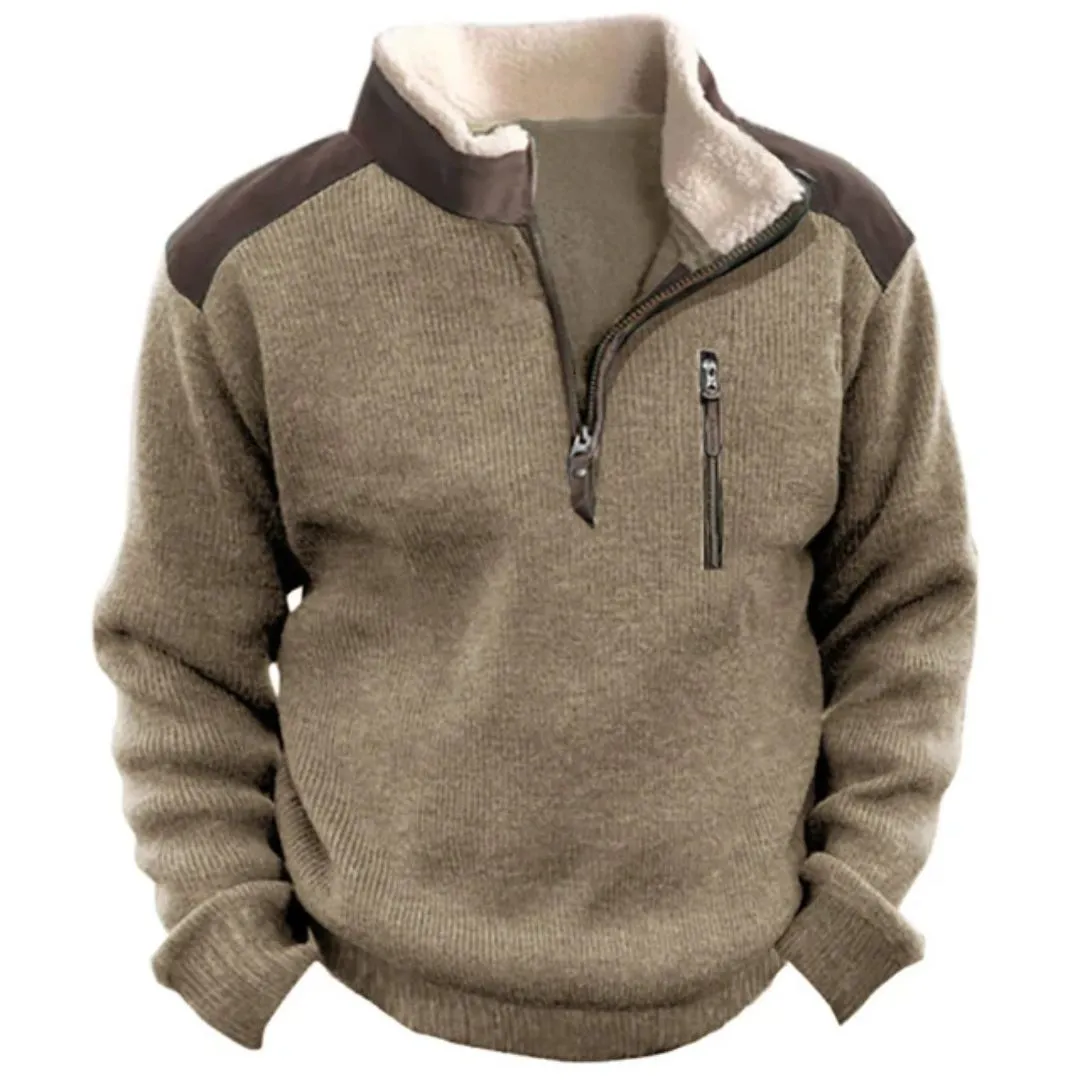 Men's Vintage Spring Zip Sweater
