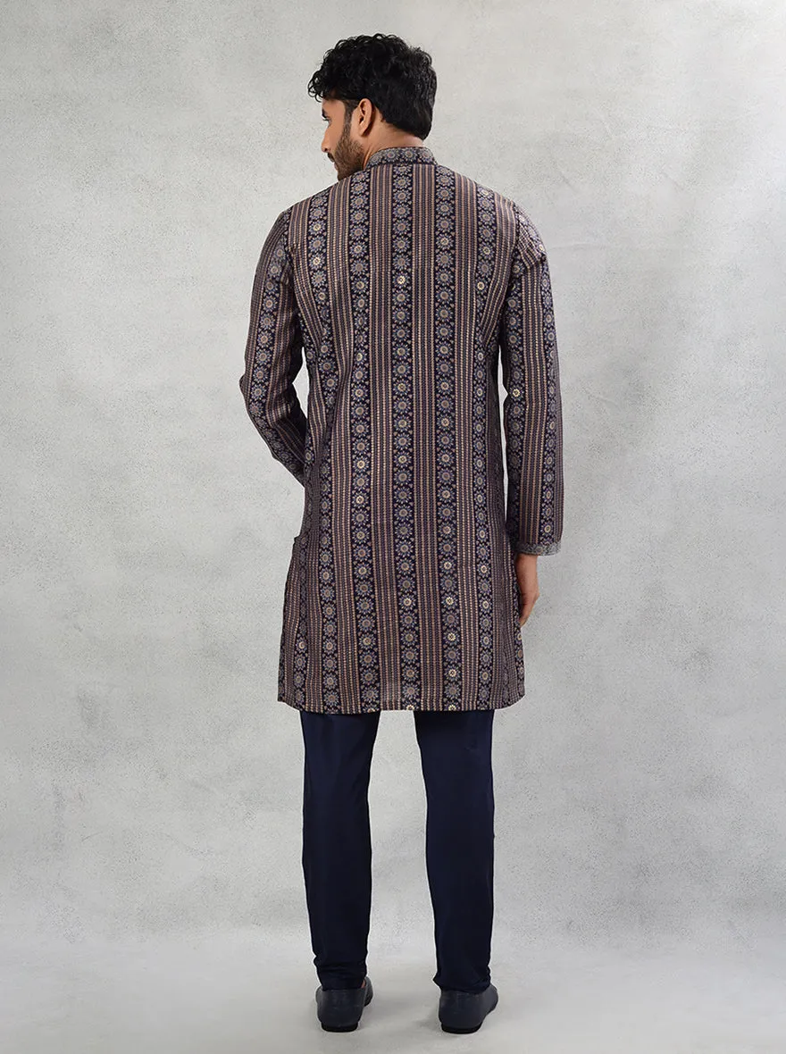 Midnight Blue Kurta Pajama | Azania