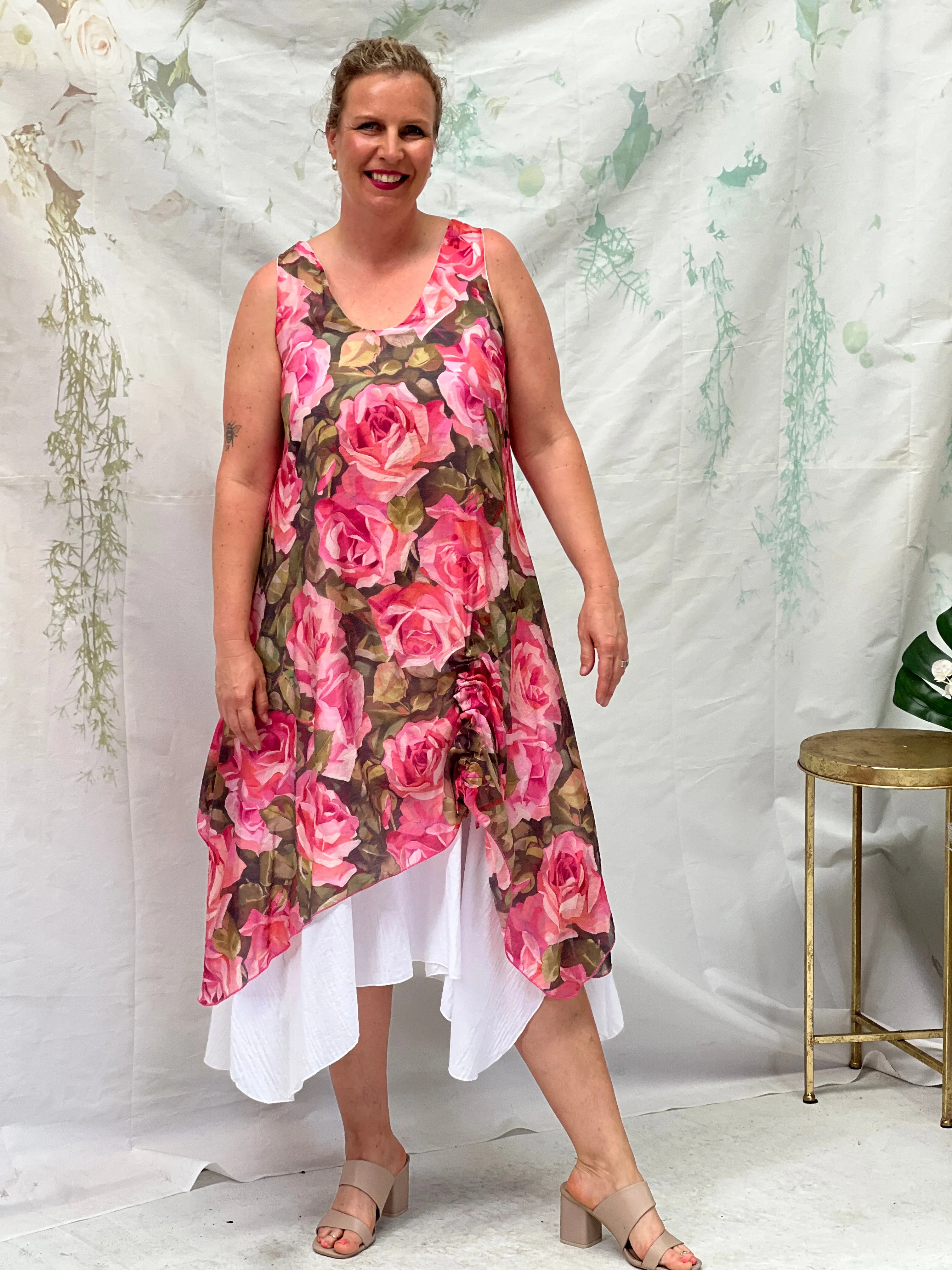 Mina Pink Rose Layering Dress