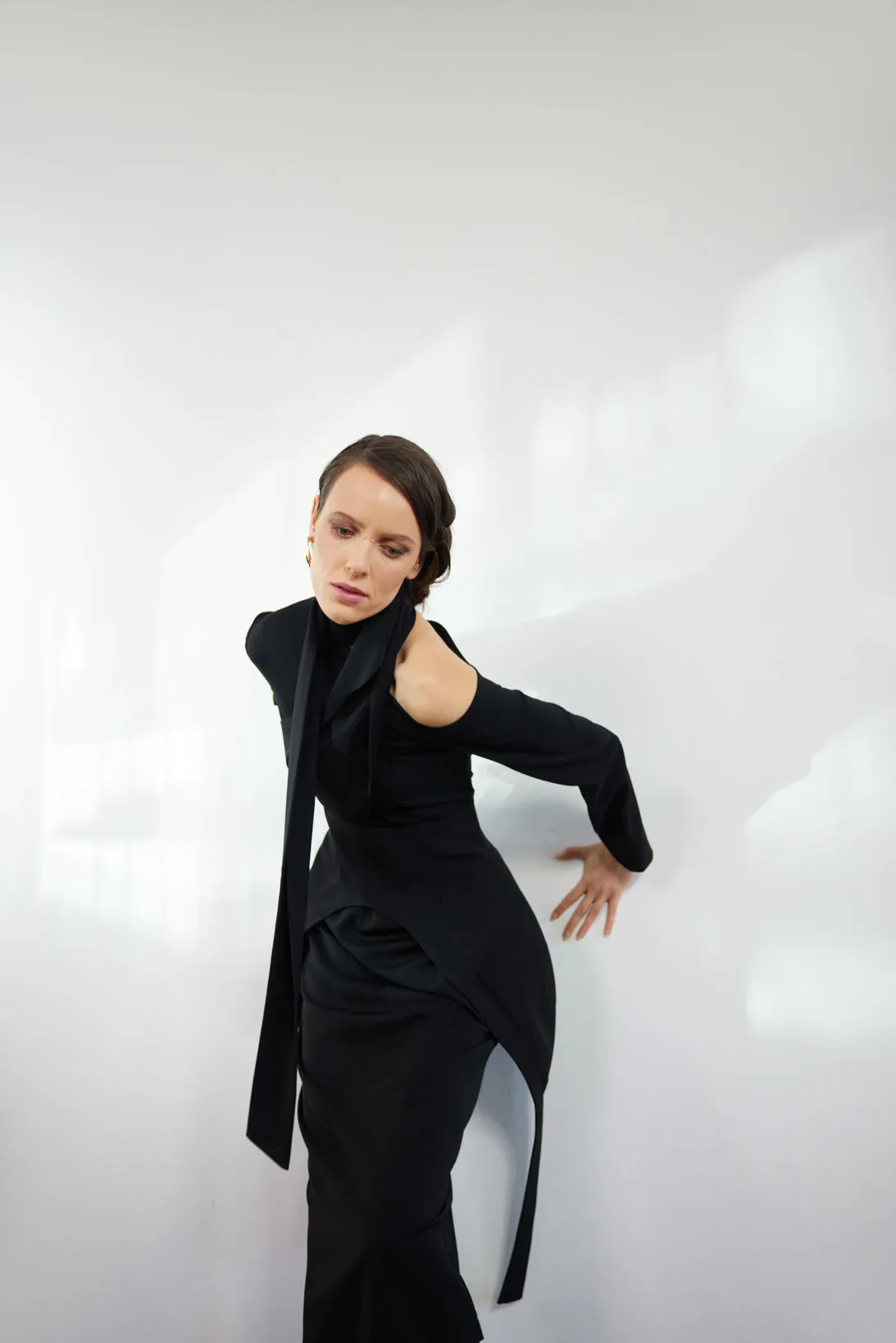 Minimalist Black Waist Corset For Layering Black