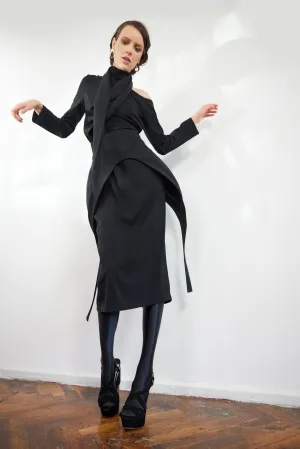 Minimalist Black Waist Corset For Layering Black