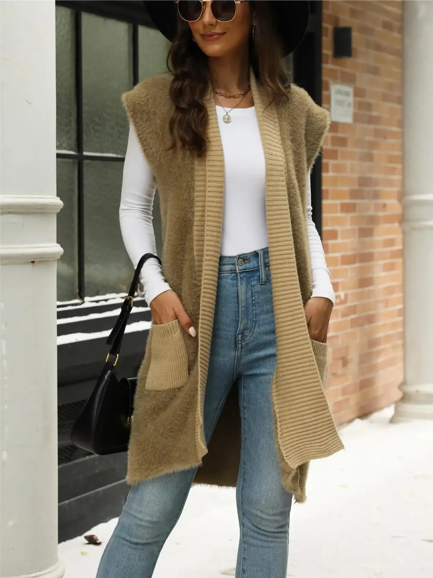 Minimalist Layering Long Vest – Smart Casual Essential
