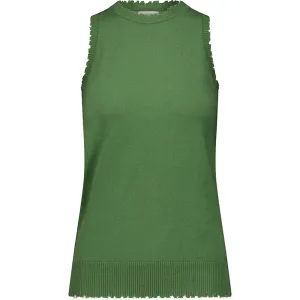 Minnie Rose Cotton Cashmere Frayed Tank - Women's