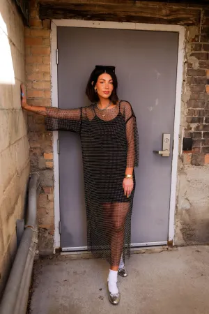Mirrorball Mesh Dress   Slip
