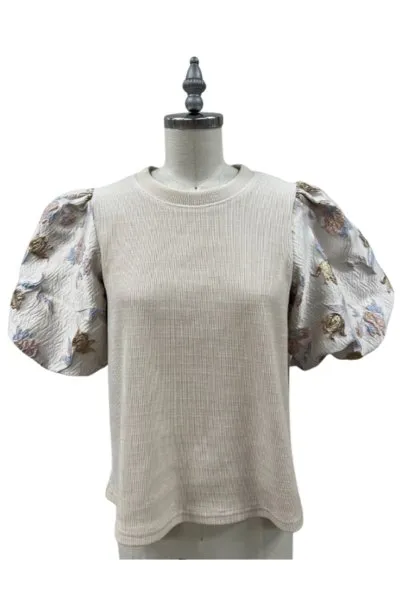 Mixed Media Corduroy Top