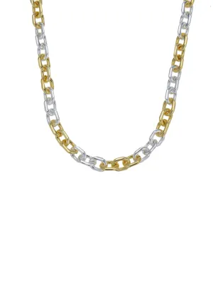 Mixed Metal Paperclip Necklace