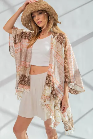 Mocha Chiffon Kimono