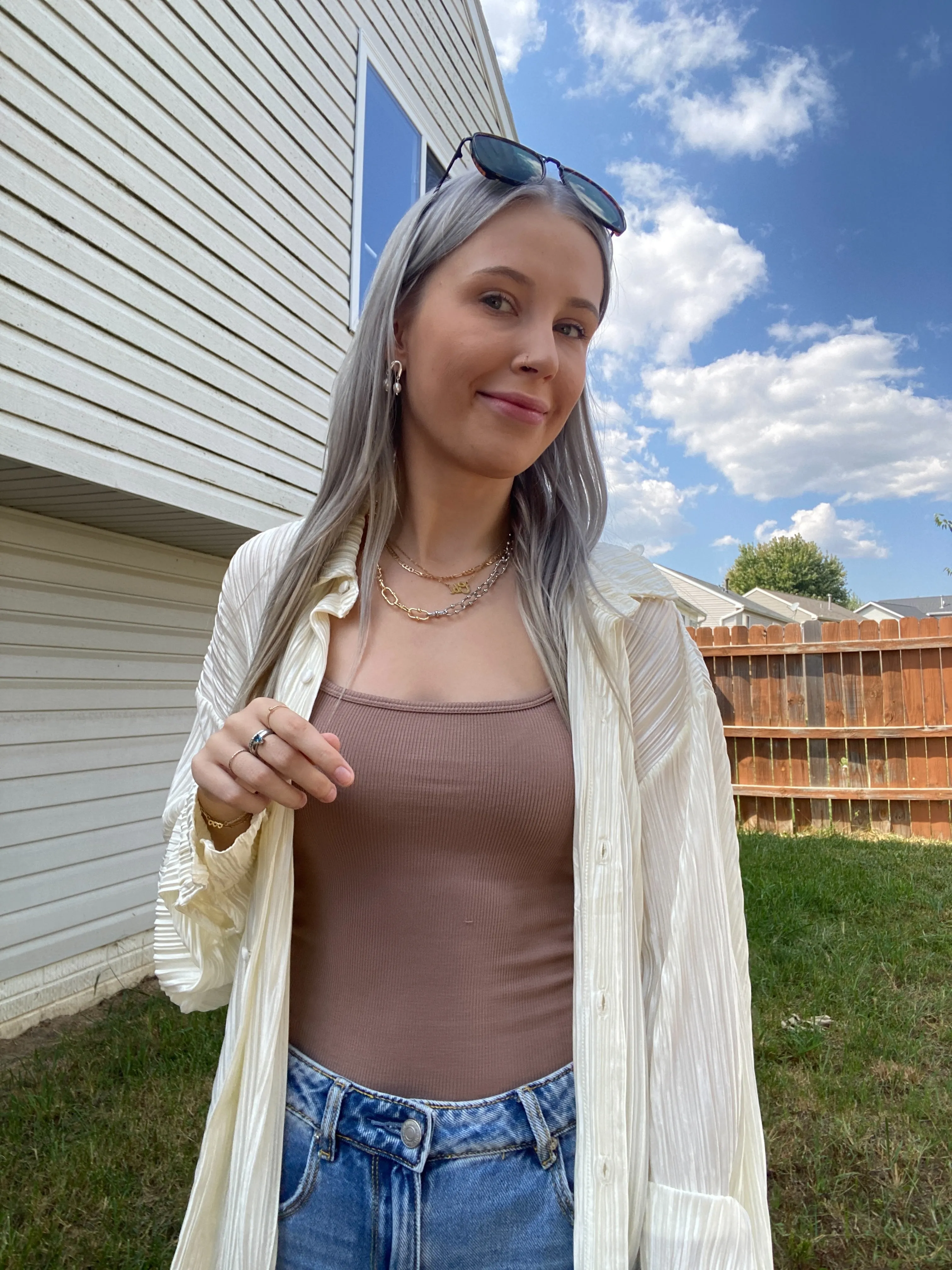 mocha layering tank