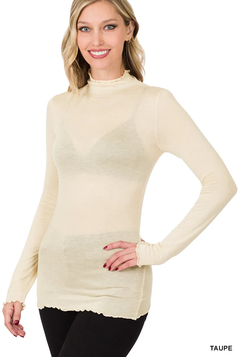 Mock Neck Layering Top