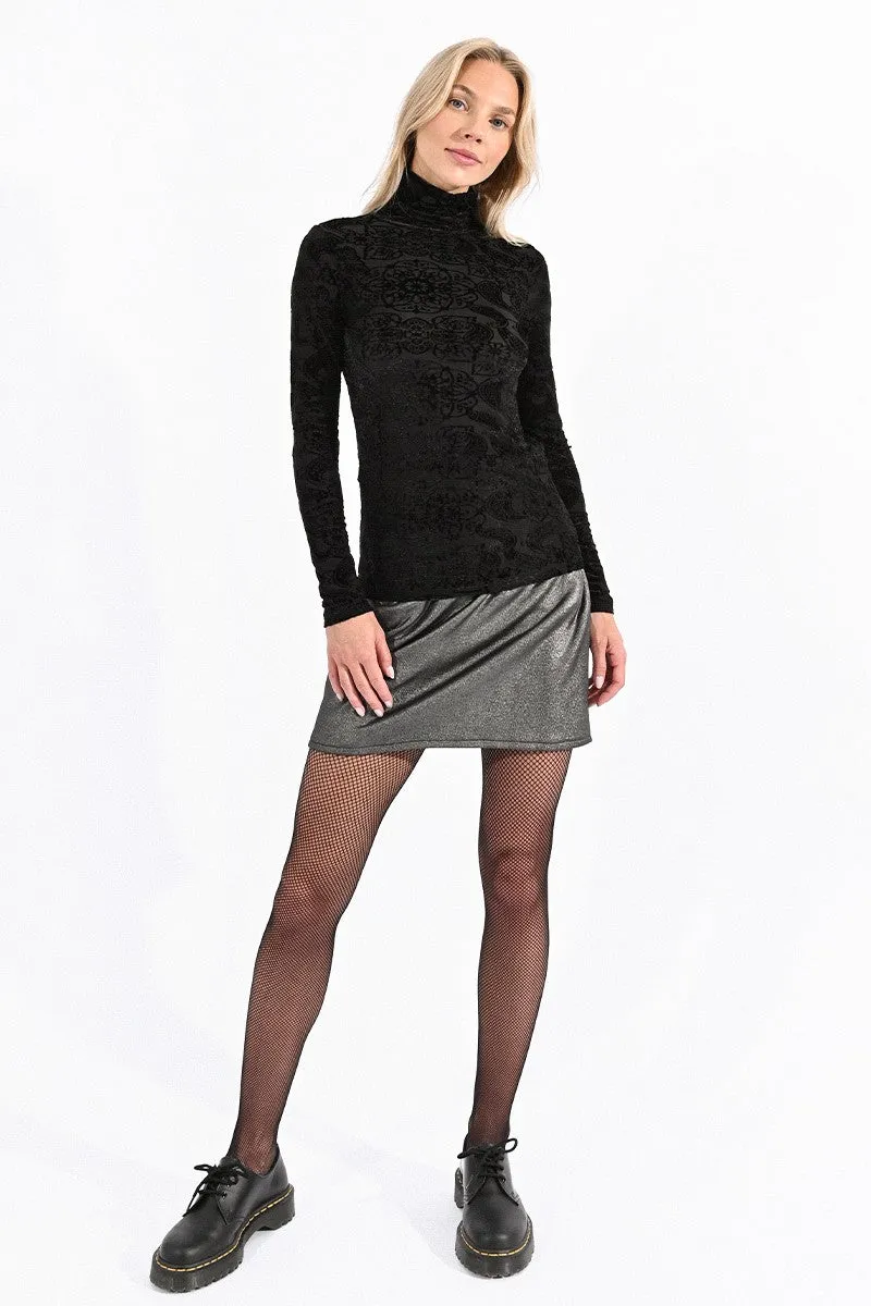 Molly Bracken Ladies Velvet Turtle Neck