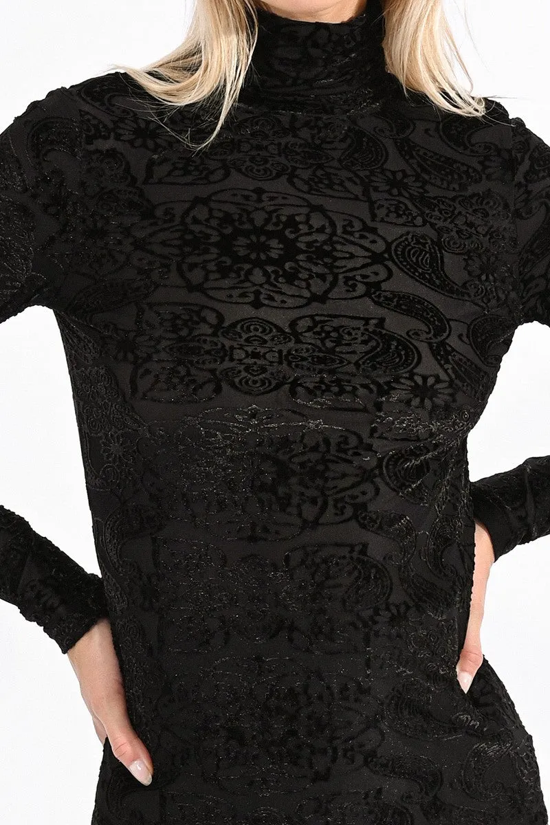Molly Bracken Ladies Velvet Turtle Neck