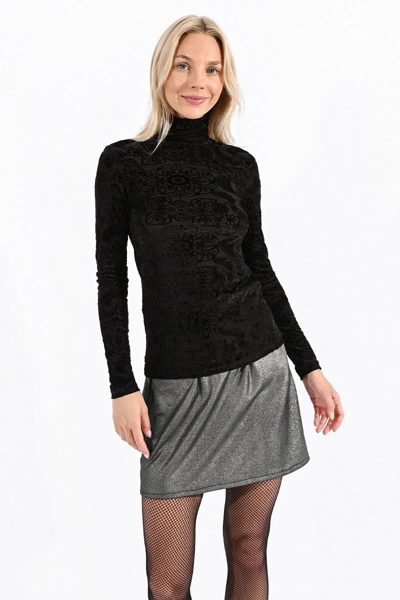 Molly Bracken Ladies Velvet Turtle Neck
