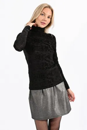 Molly Bracken Ladies Velvet Turtle Neck