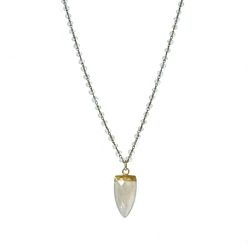 Moonstone Tooth Pendant