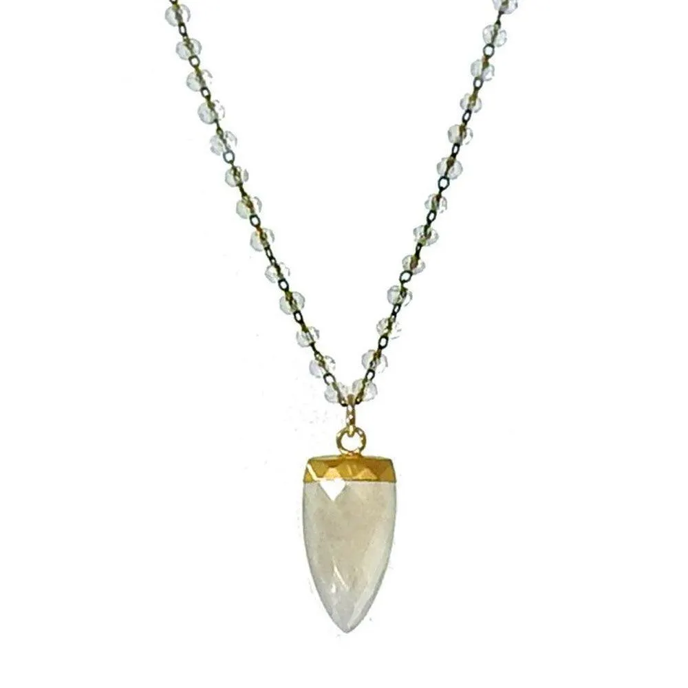 Moonstone Tooth Pendant