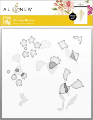 Morning Blooms Simple Coloring Stencil Set (2 in 1)