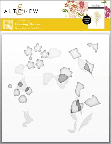 Morning Blooms Simple Coloring Stencil Set (2 in 1)