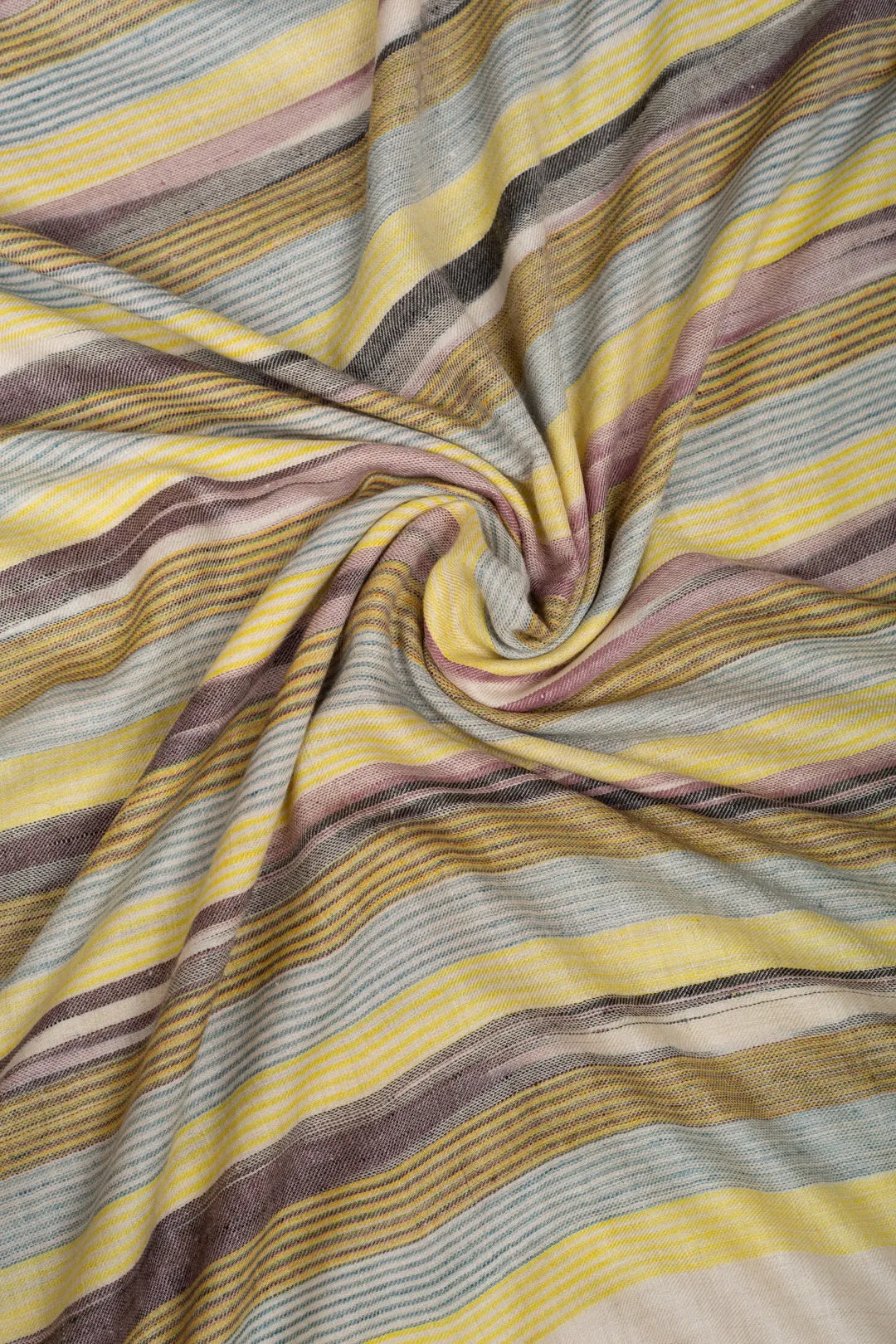 Morning Glory Stripes Ikat Cashmere Shawl