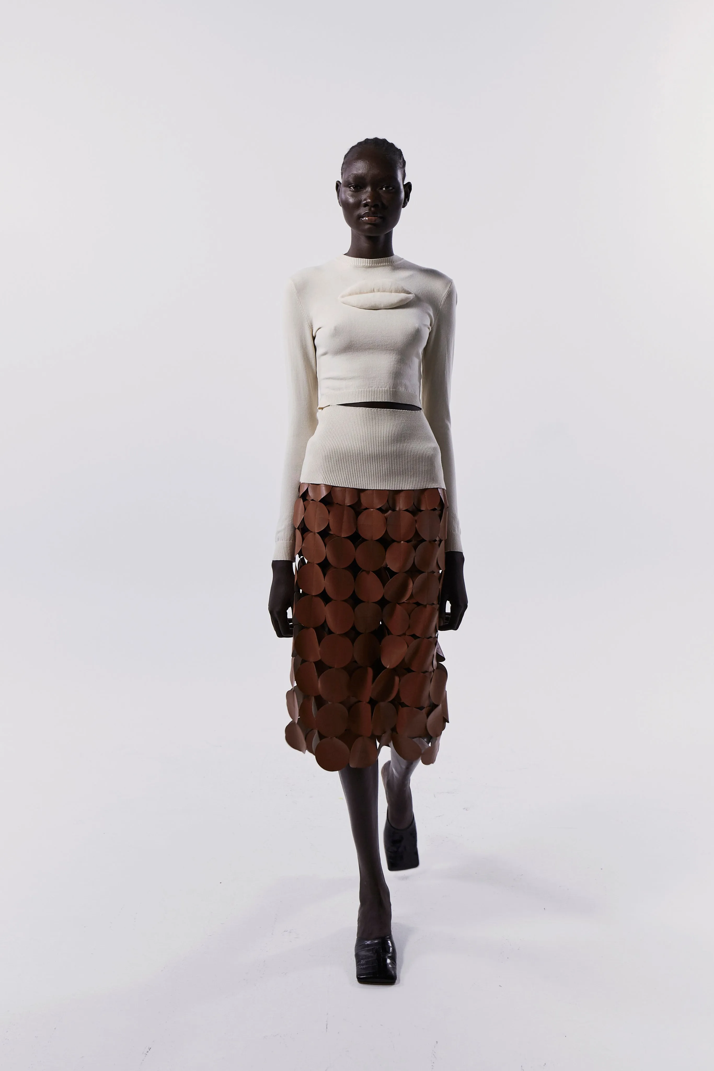 Multi Circle Double Layered Skirt Brick