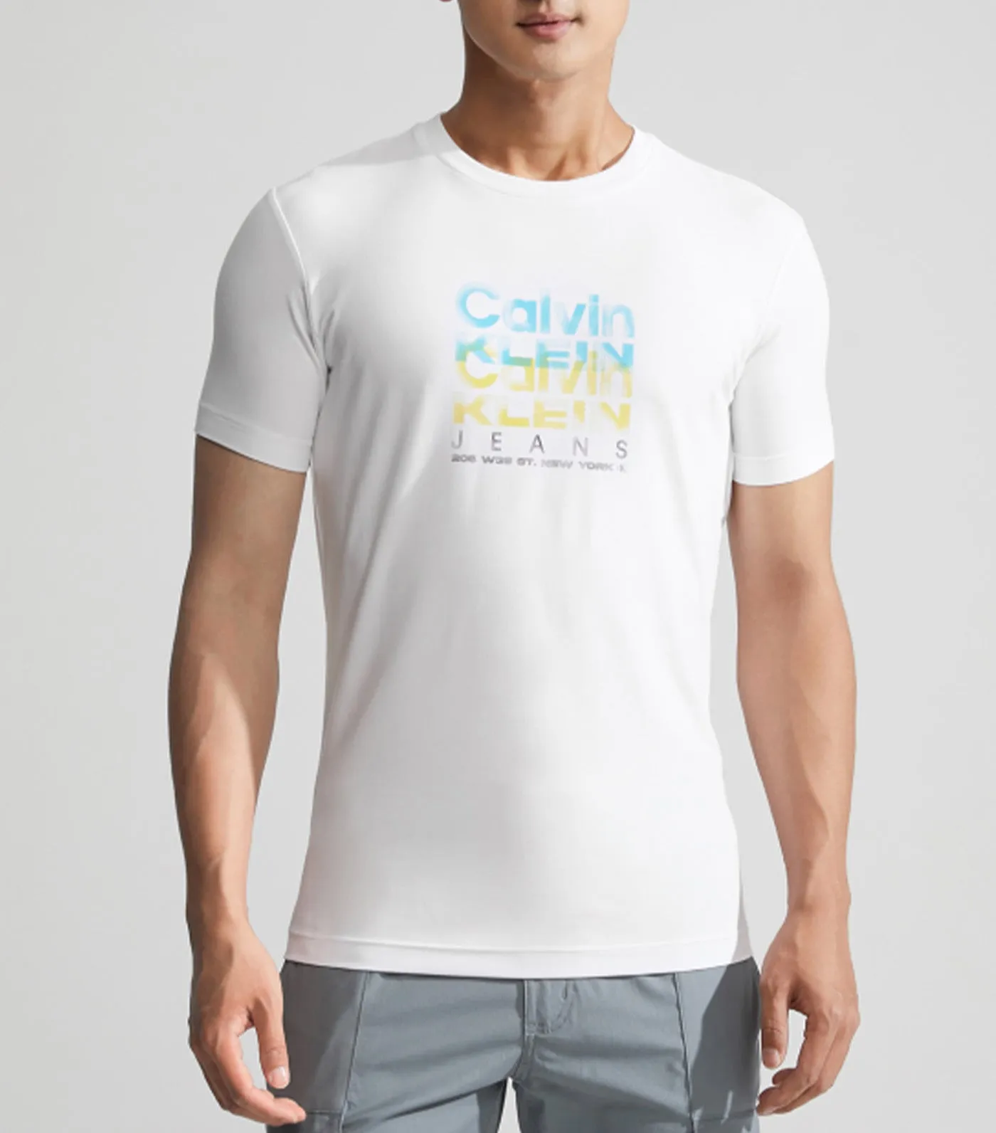 Multi Layering Logo Tee White