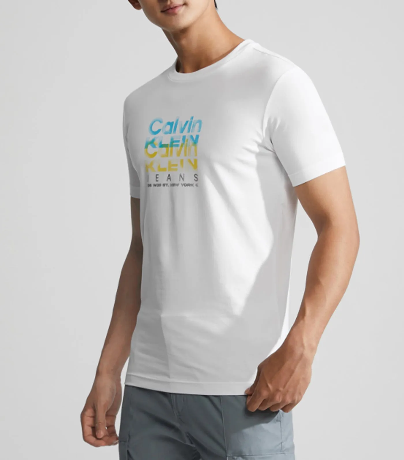 Multi Layering Logo Tee White