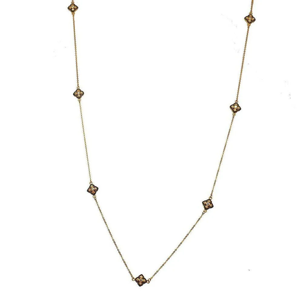 Multi-Station Gold Necklace