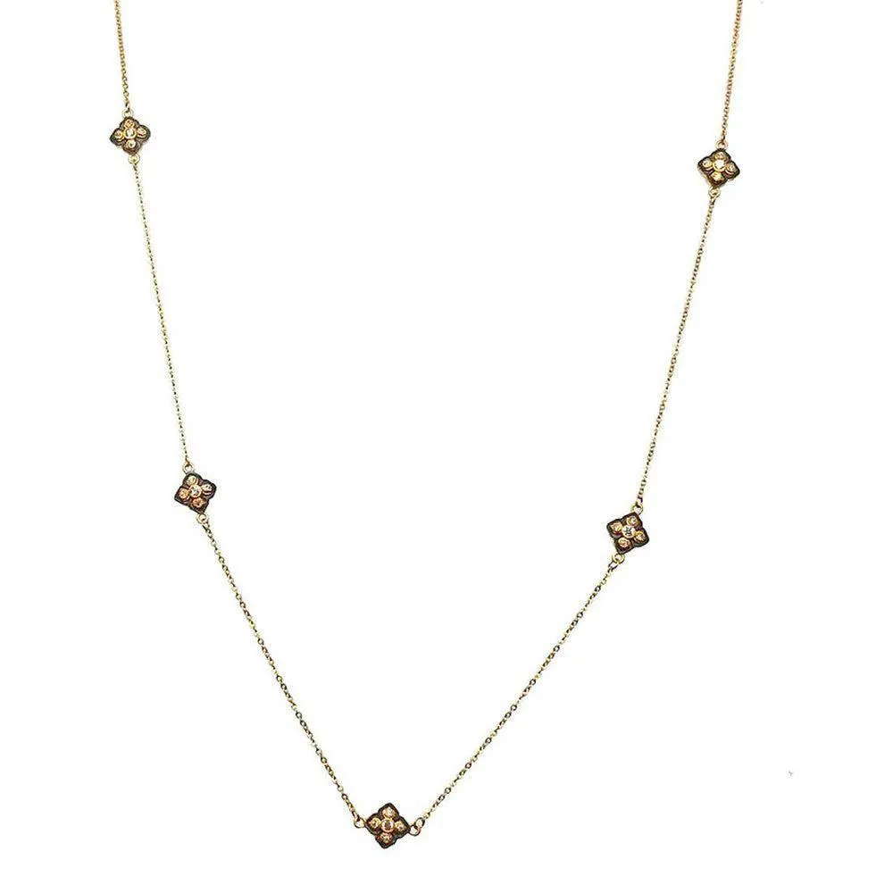 Multi-Station Gold Necklace