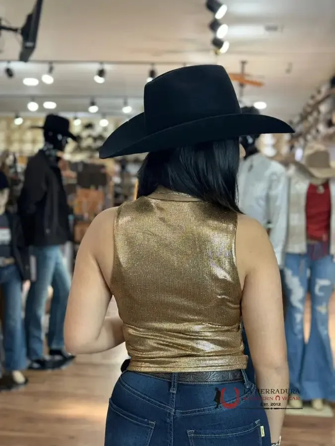 MUY MUY GOLD SLEEVELESS TOP