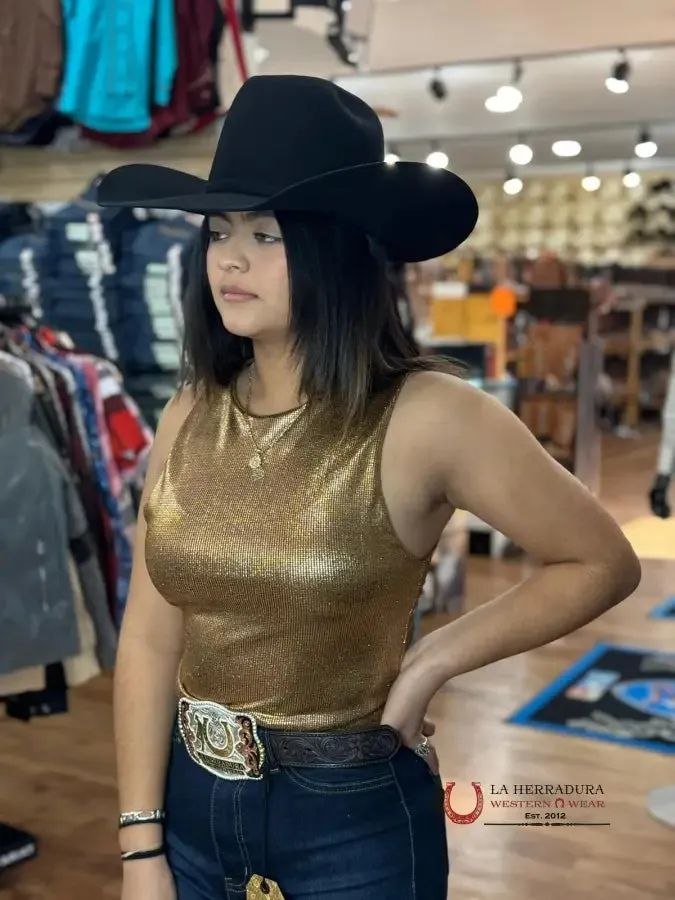 MUY MUY GOLD SLEEVELESS TOP