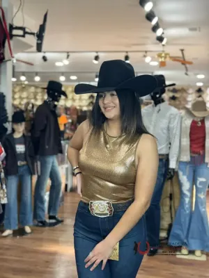 MUY MUY GOLD SLEEVELESS TOP