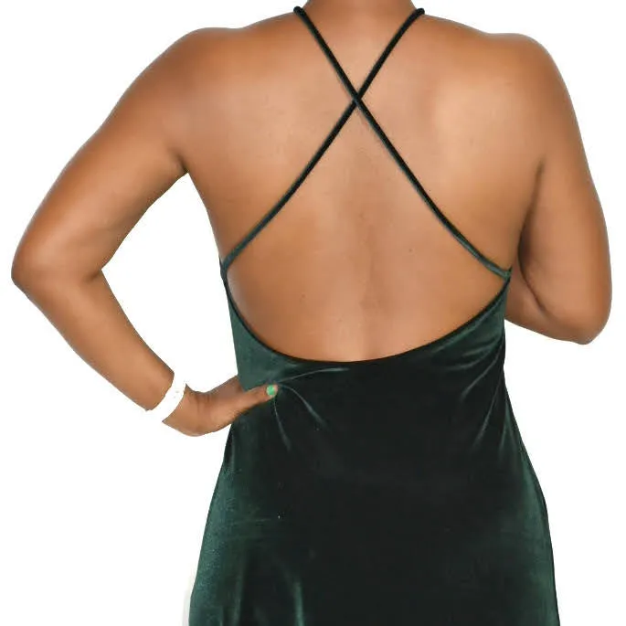 NBD In the Deep Green Velvet Dress Size XL