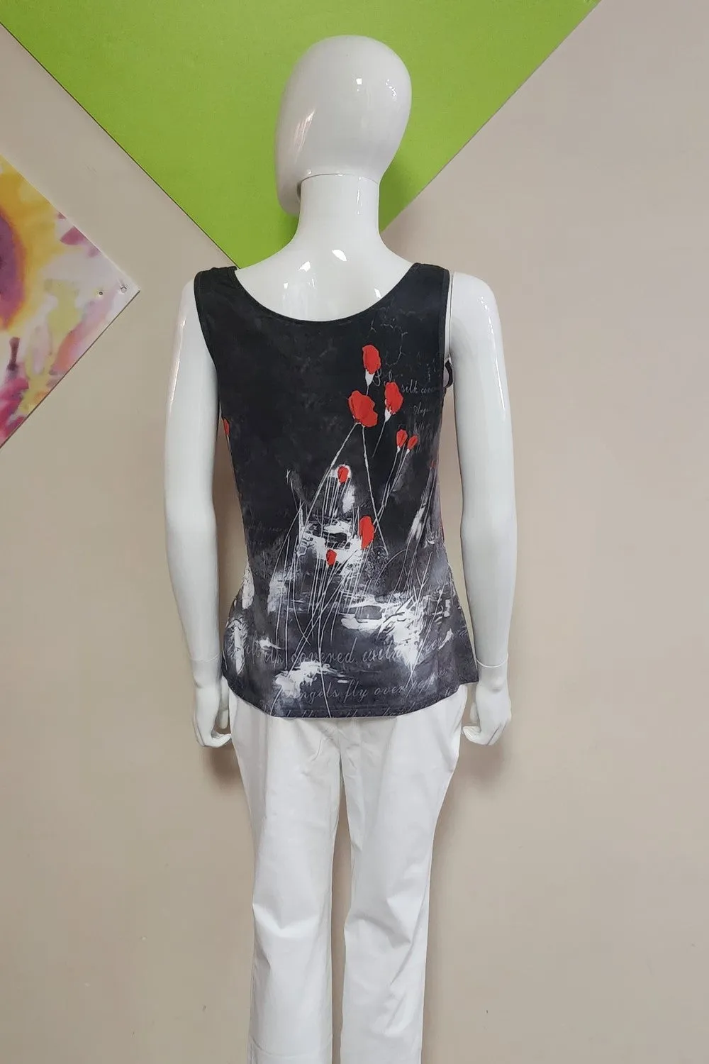 New Label Camisole 88557 Black/Red