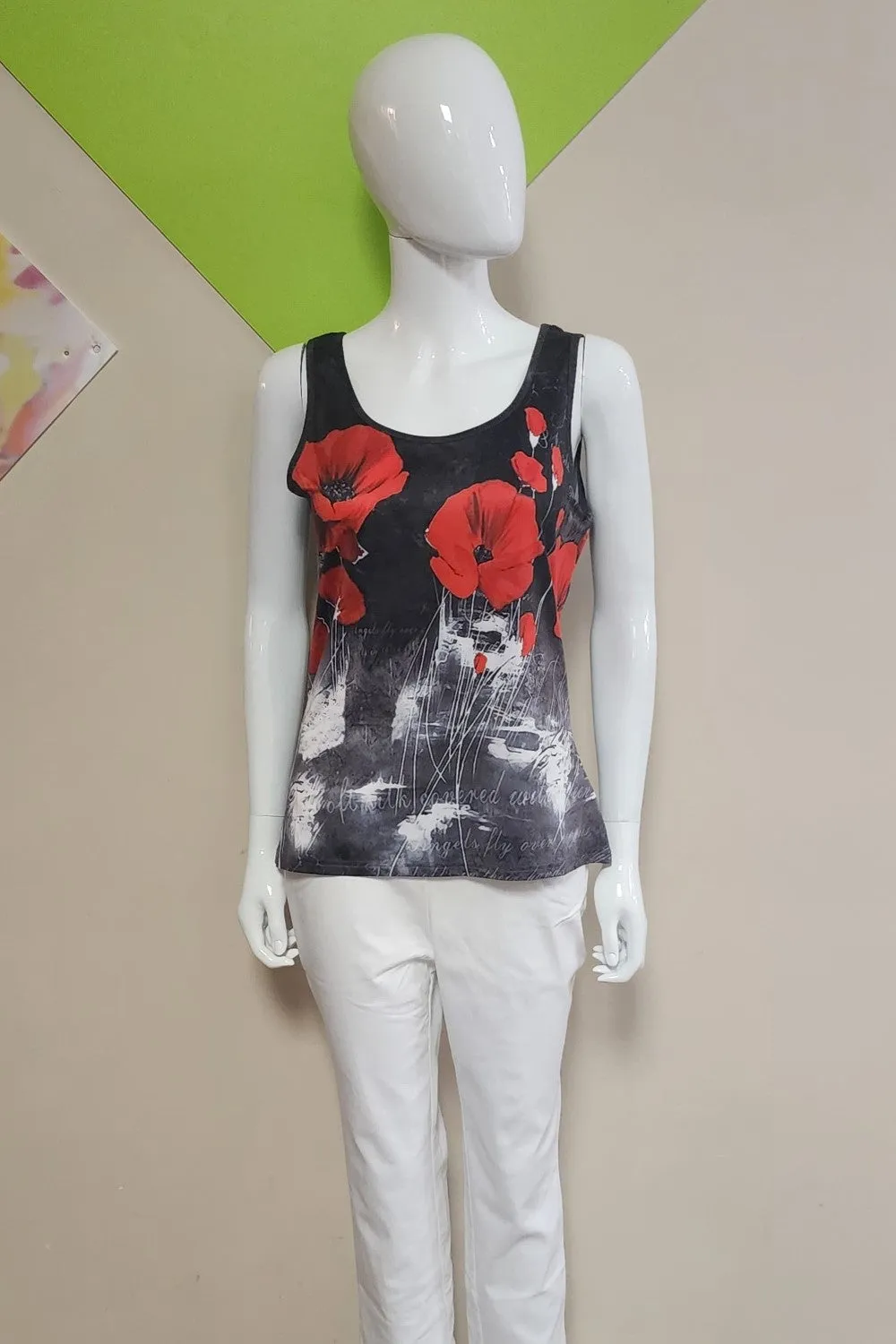 New Label Camisole 88557 Black/Red