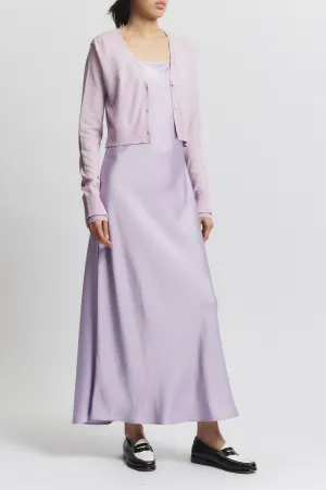 Nixon Cropped Cardigan, Lilac