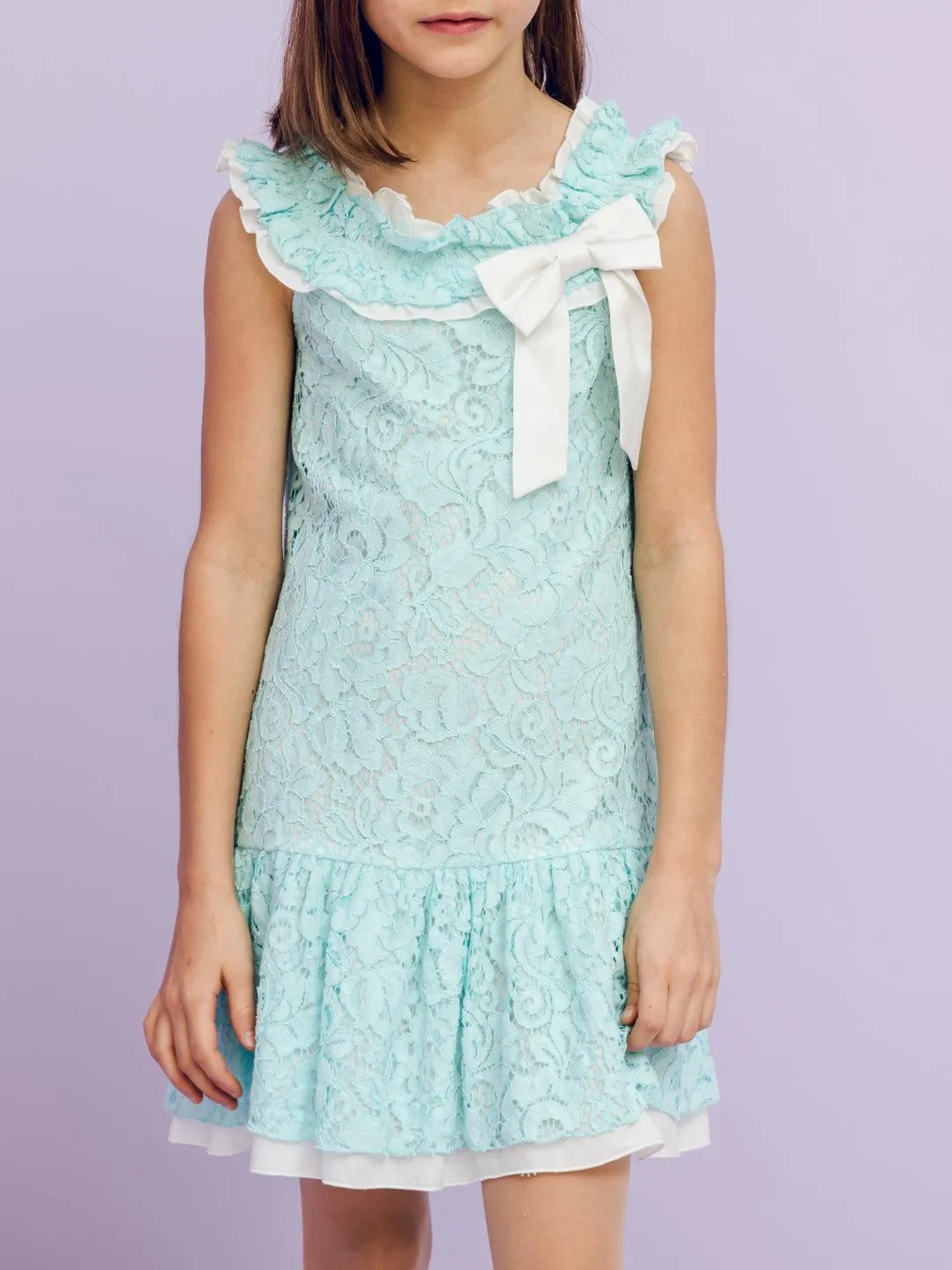 One Friday Kids Girls Aqua Dress