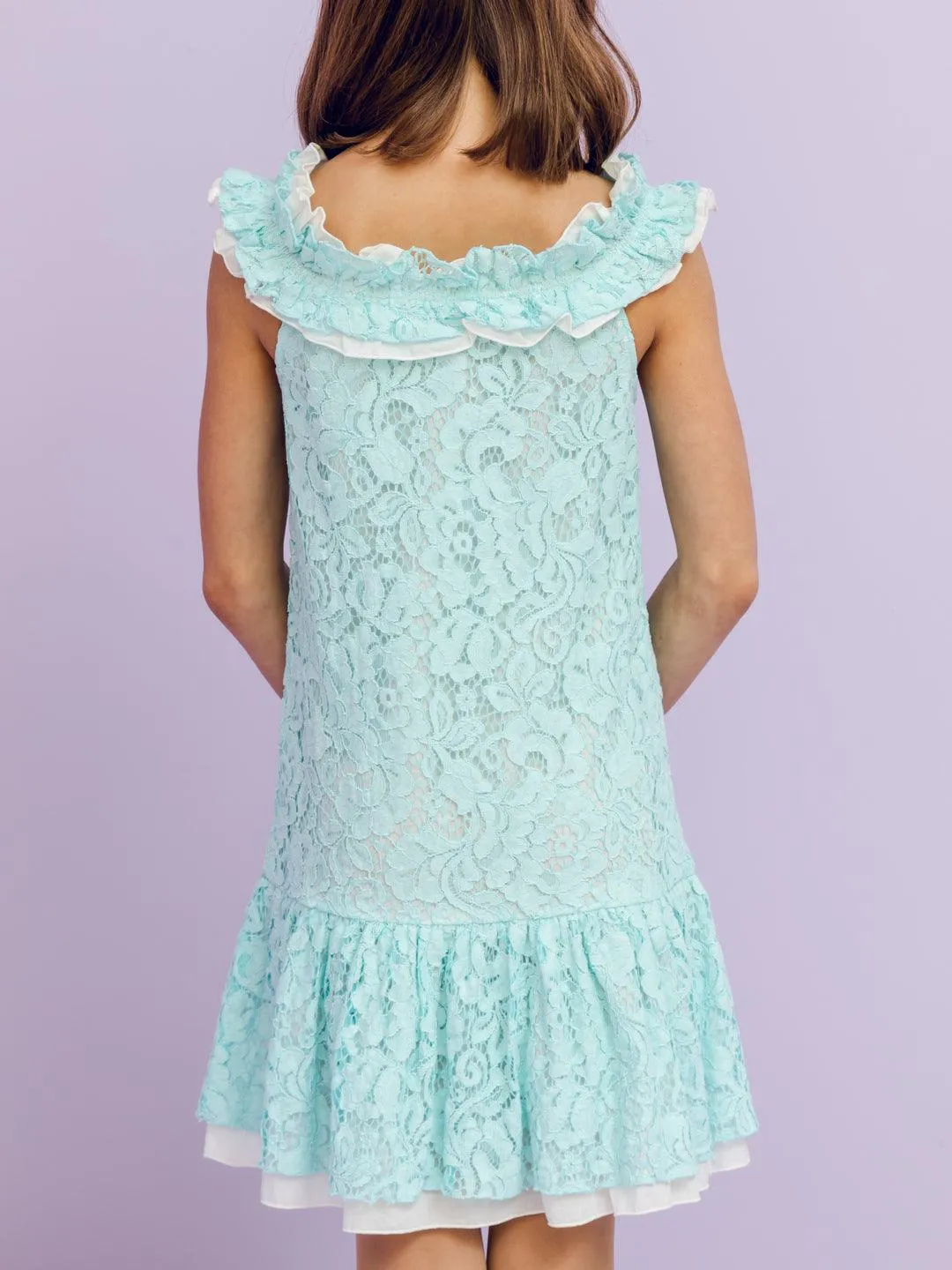 One Friday Kids Girls Aqua Dress
