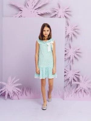 One Friday Kids Girls Aqua Dress