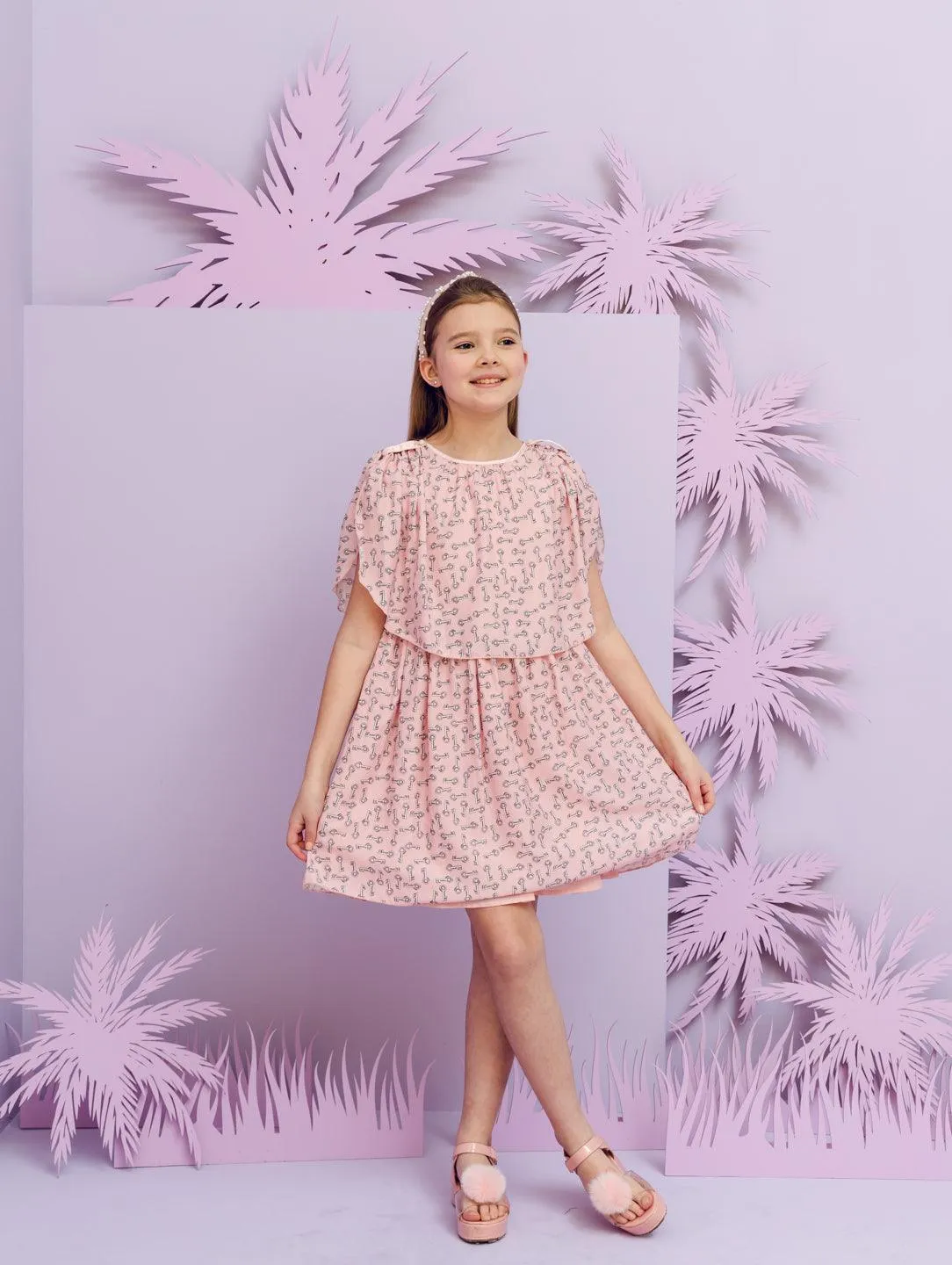 One Friday Kids Girls Nude Dress