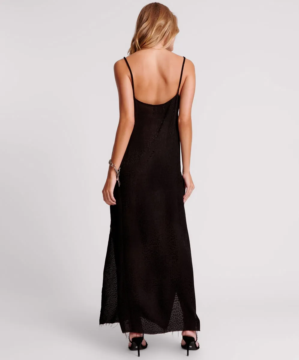 One Teaspoon Animal Jacquard Maxi Slip Dress
