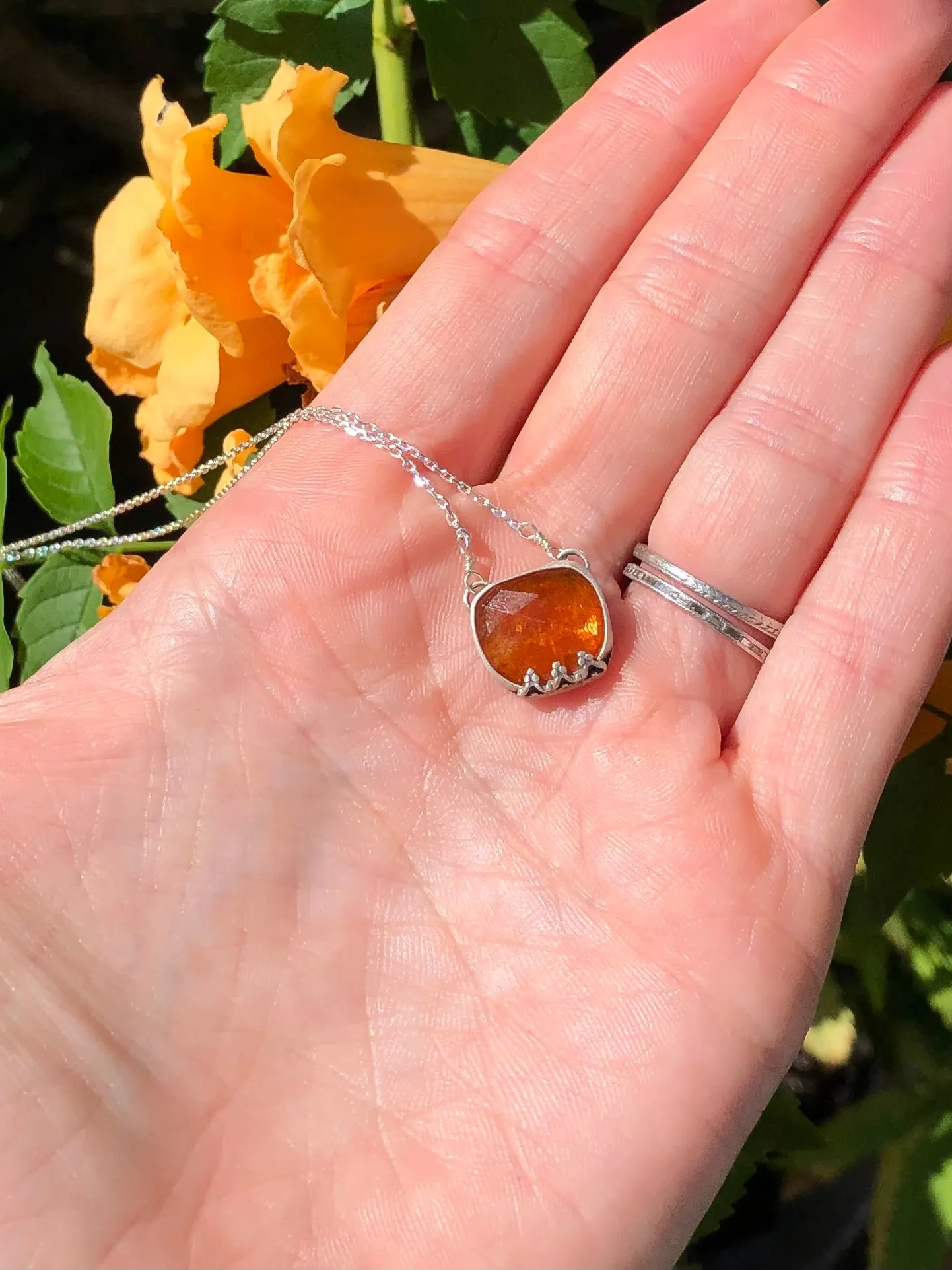 Orange Kyanite Layering Necklace