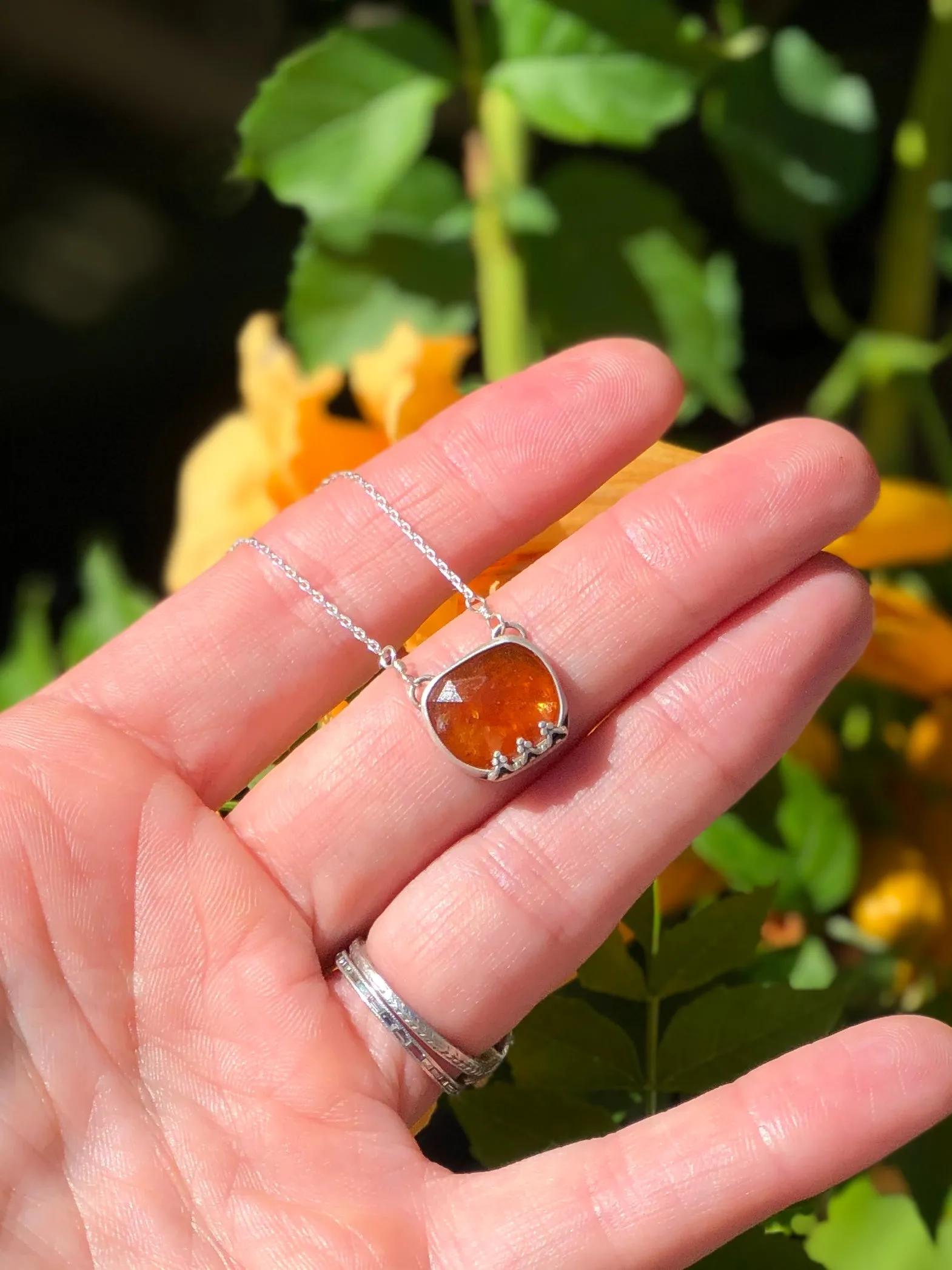 Orange Kyanite Layering Necklace