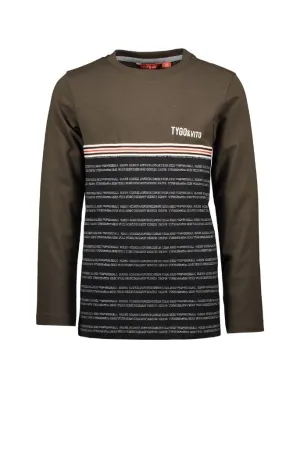 Organic Long Sleeve Top with Contrast Text