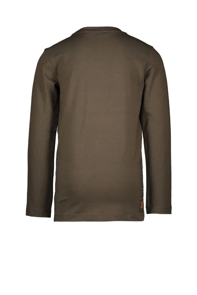 Organic Long Sleeve Top with Contrast Text