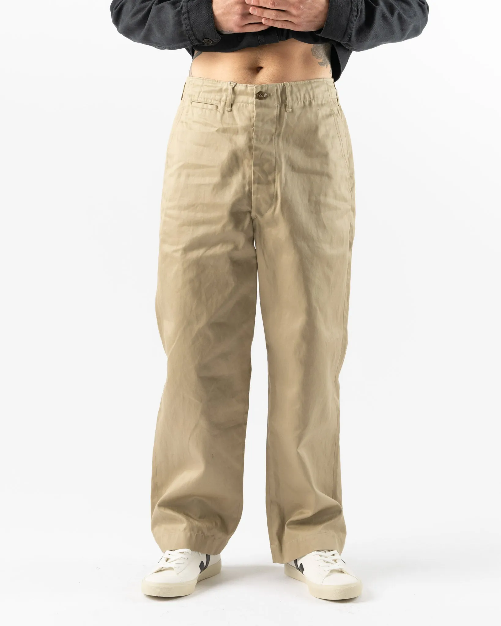 orSlow Vintage Fit Army Trousers in Khaki