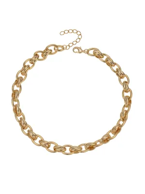Oval Cross Link Necklace